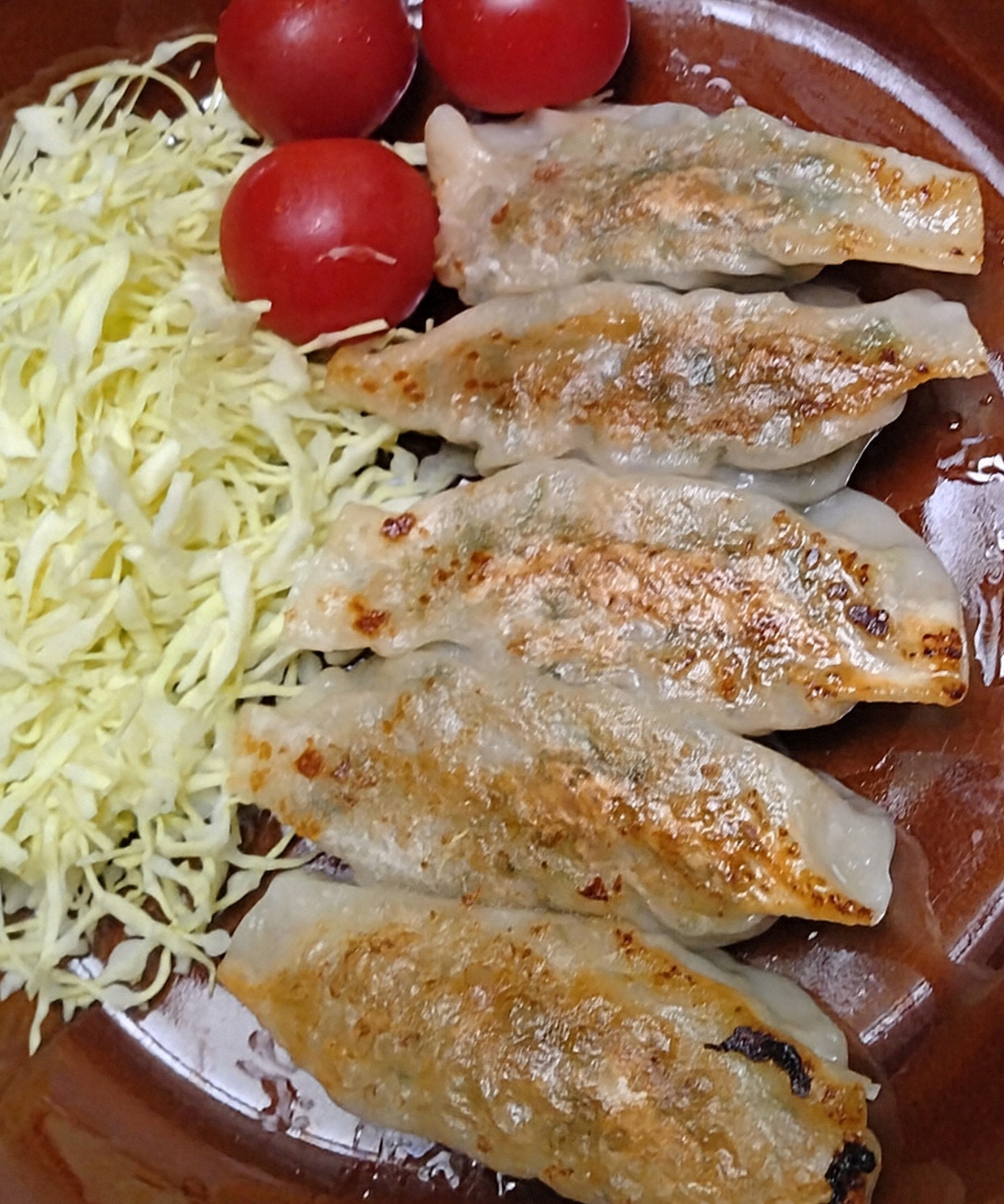 餃子(キャベツの外葉と水菜で!)