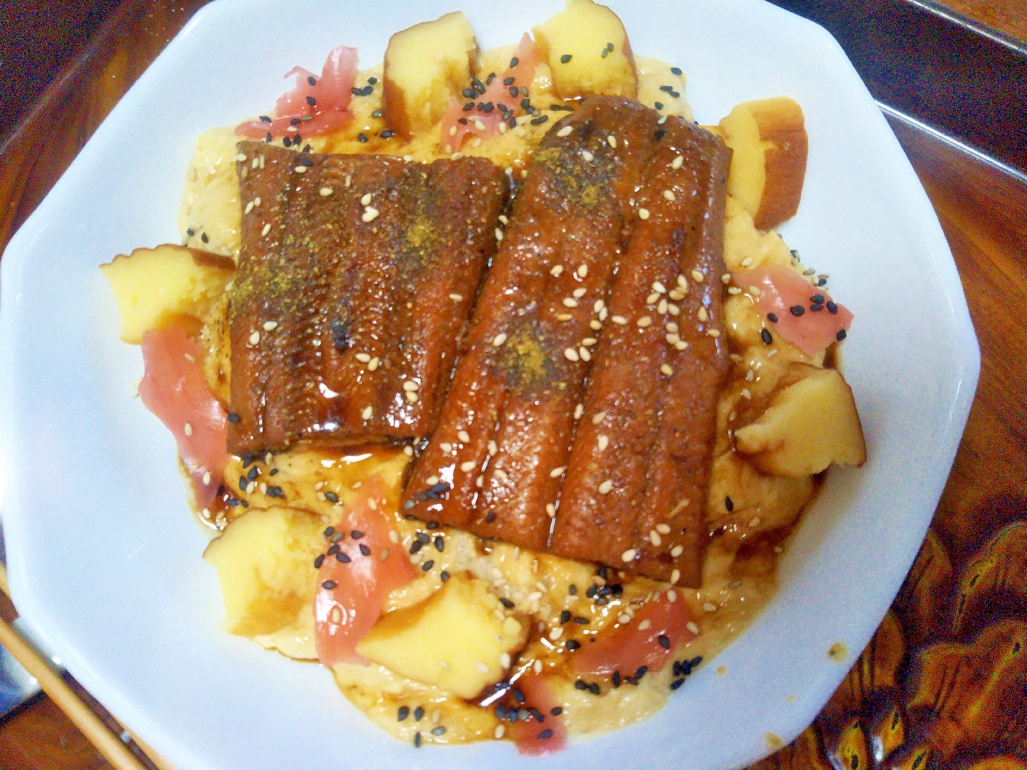 鰻蒲焼とろろ伊達巻ご飯