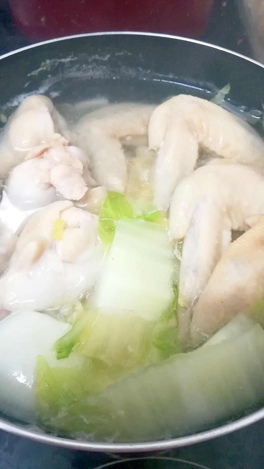白菜と都城市産雉肉の水炊き