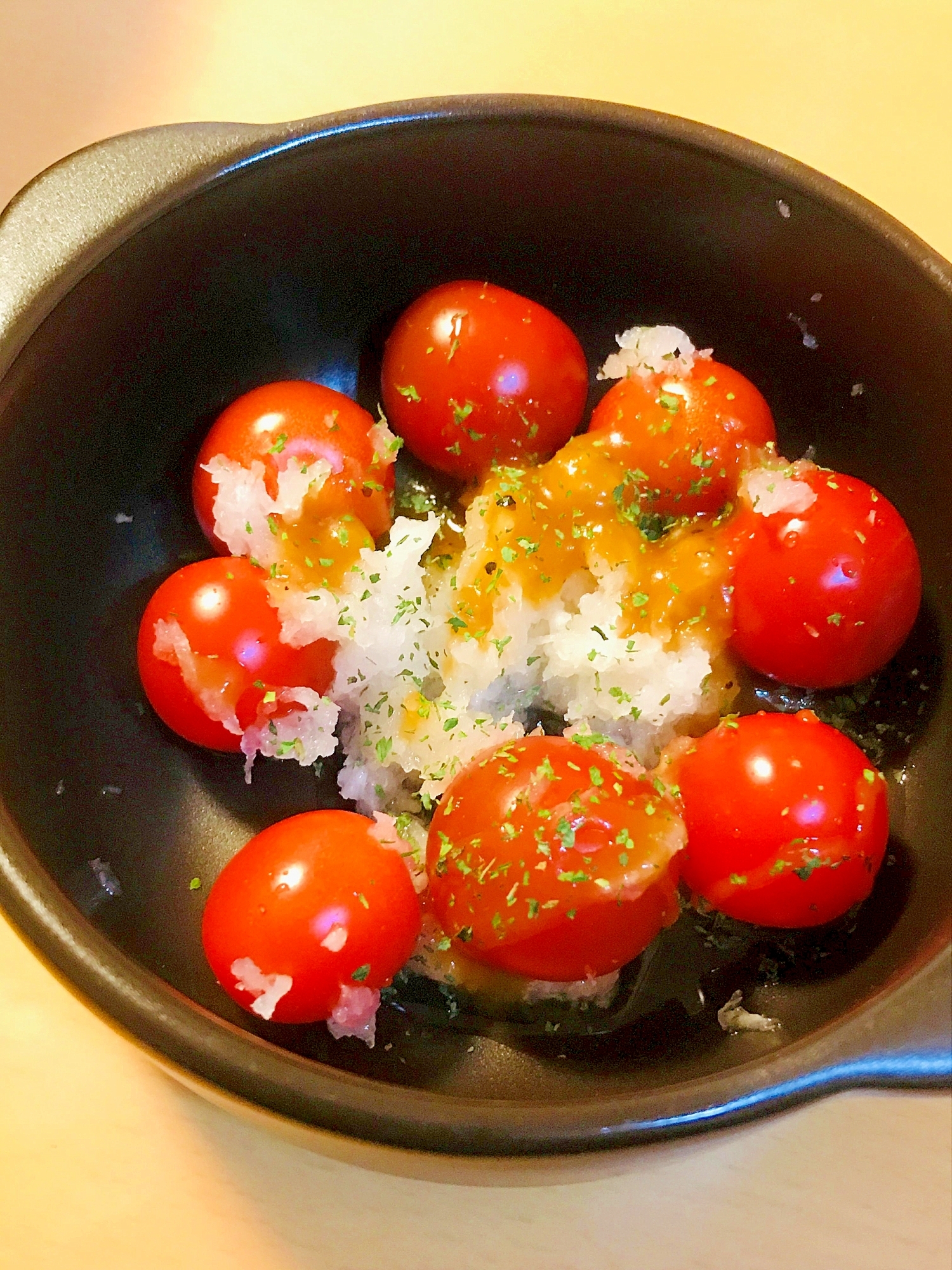 プチトマト＆大根おろし+ドレッシングの簡単サラダ