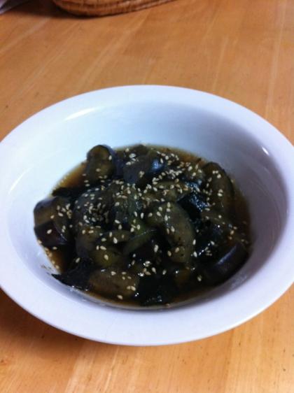 小さな野菜のおかず★ナスと韓国海苔の煮浸し★中華鍋