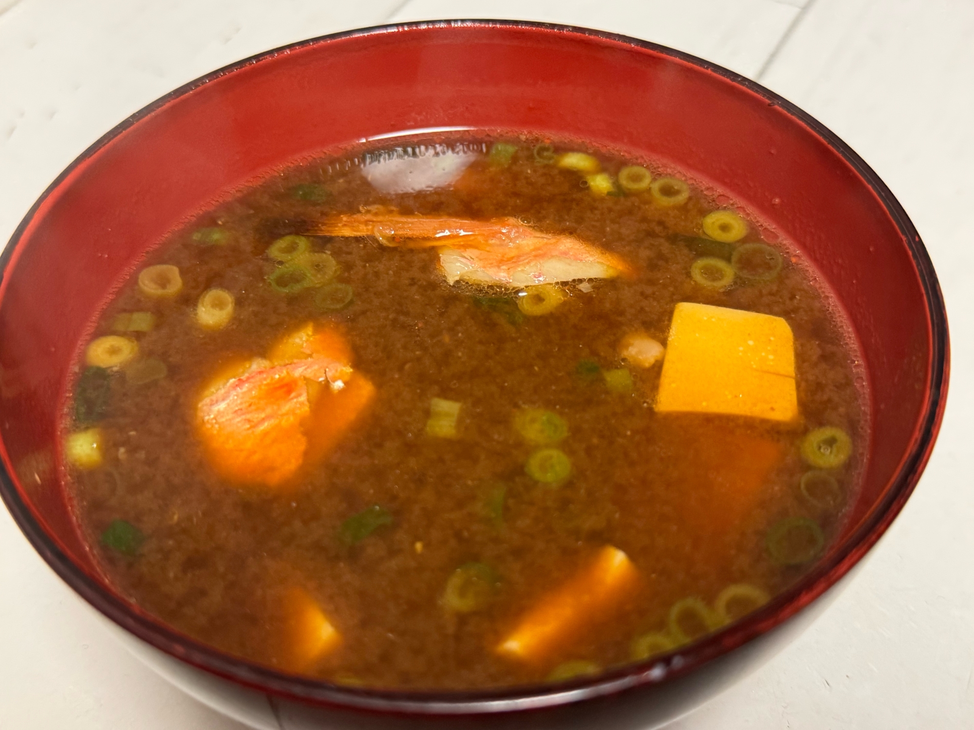 ♧顆粒だしは使わない 金目鯛の味噌汁(赤味噌)