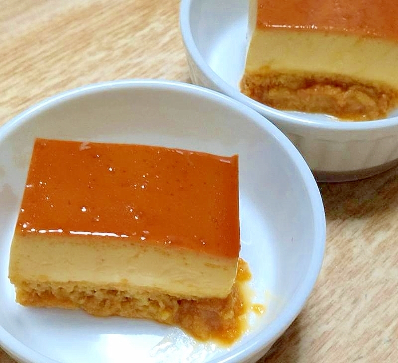 パウンド型で焼くプリンケーキ