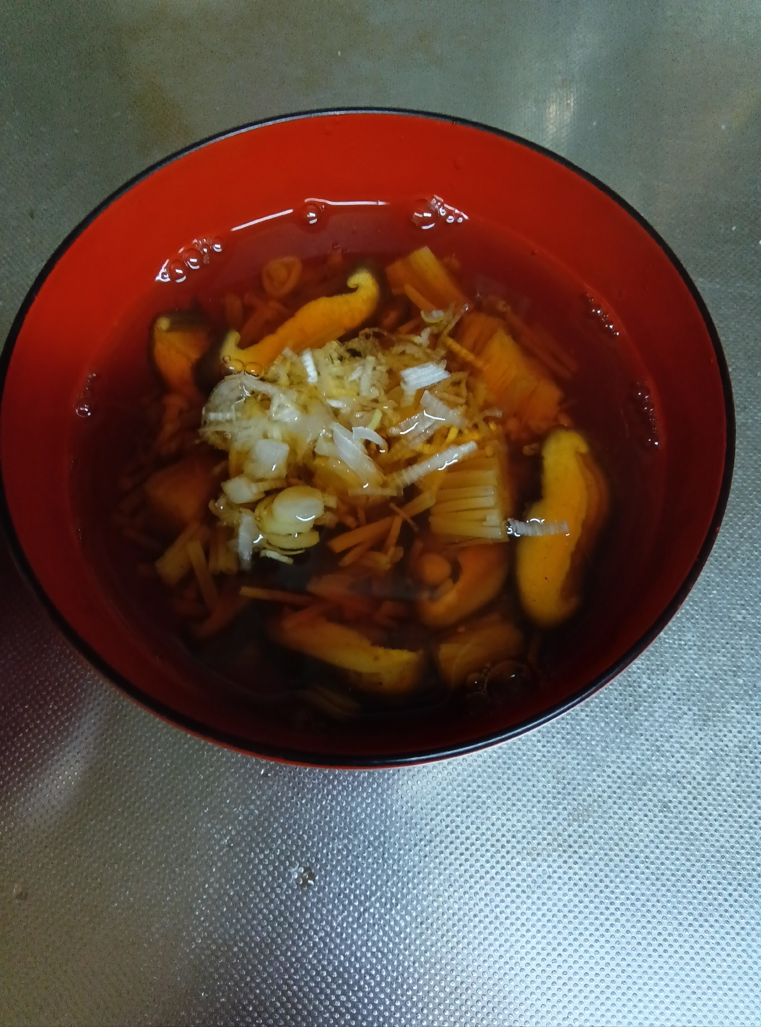 エノキと椎茸のお吸い物