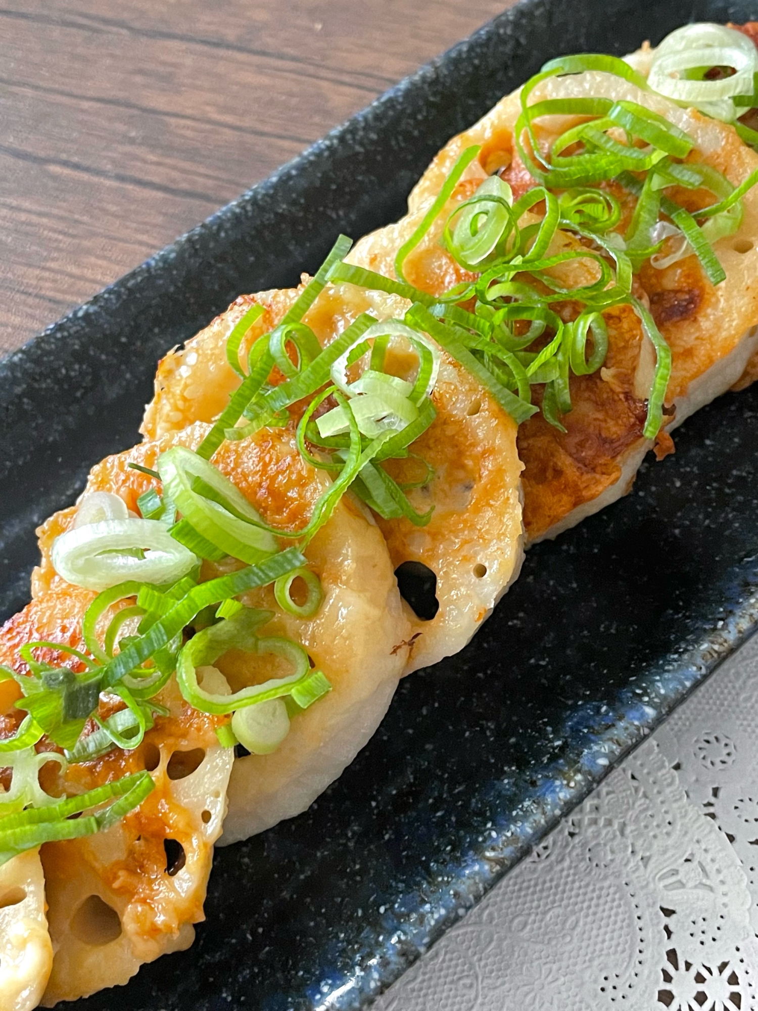れんこんの味噌チーズ焼き