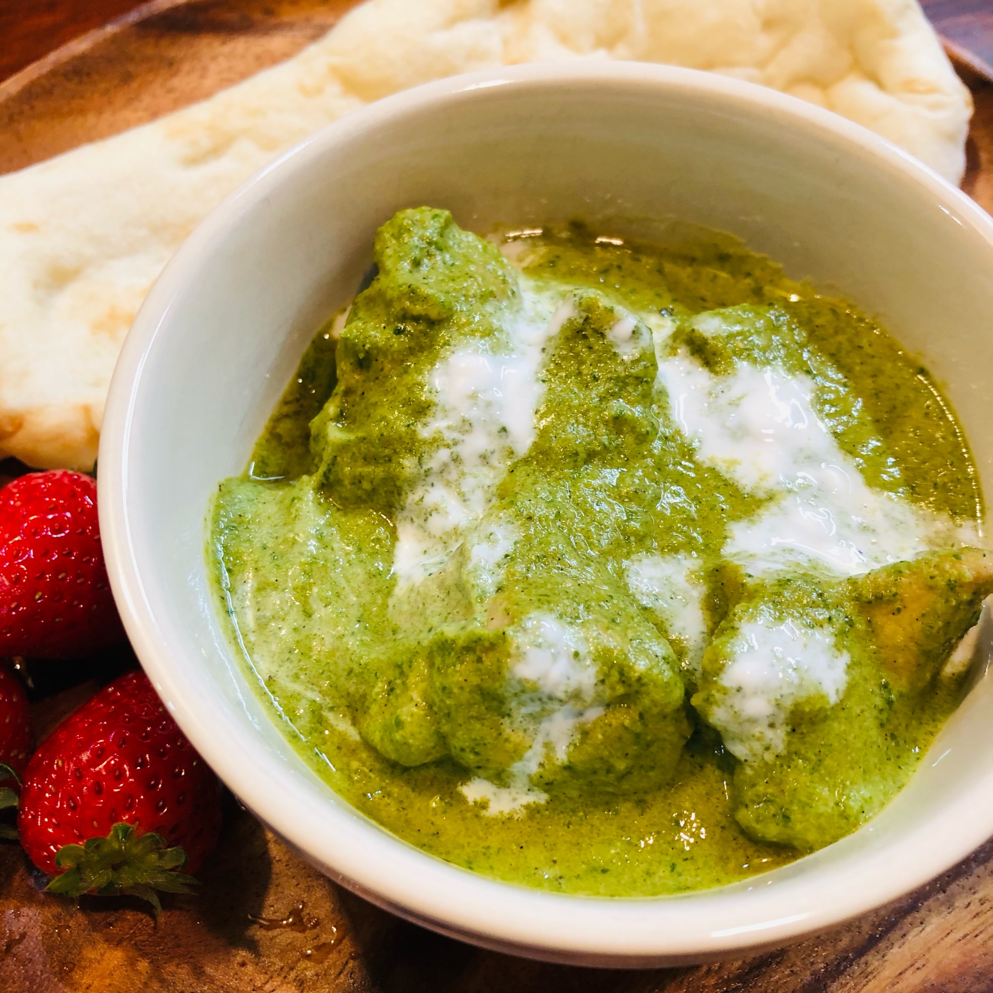 ほうれん草と鶏肉のグリーンカレー