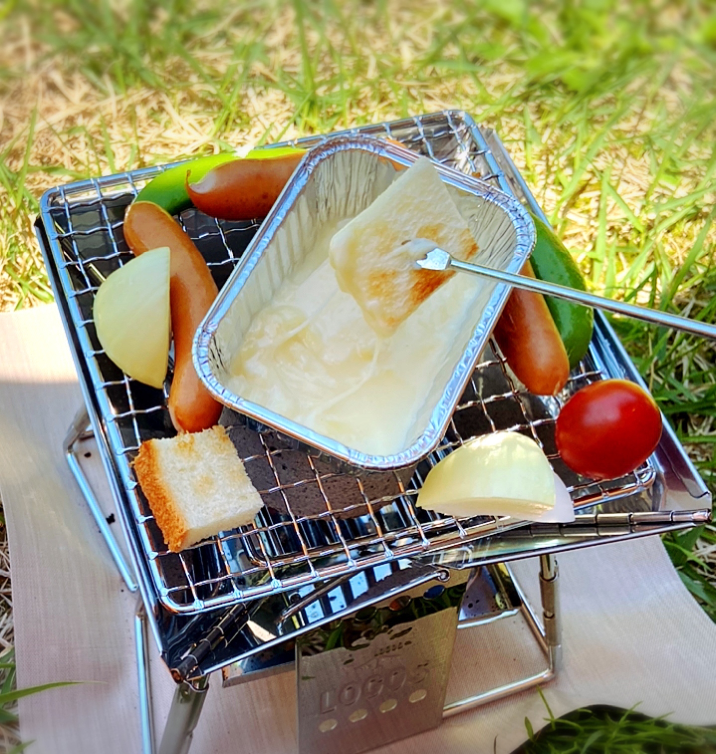 簡単キャンプ飯　チーズフォンデュ