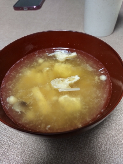 しめじ なす じゃがいもの味噌汁