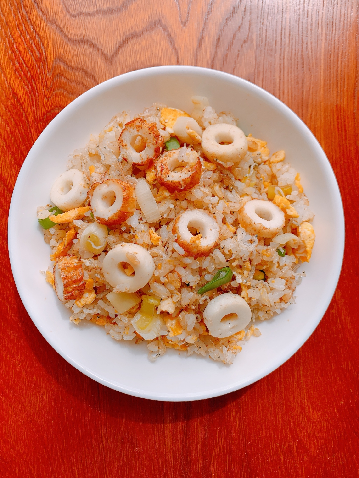 ちくわとじゃこの和風チャーハン