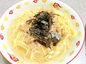 簡単！　ツナの和風スープスパゲティ