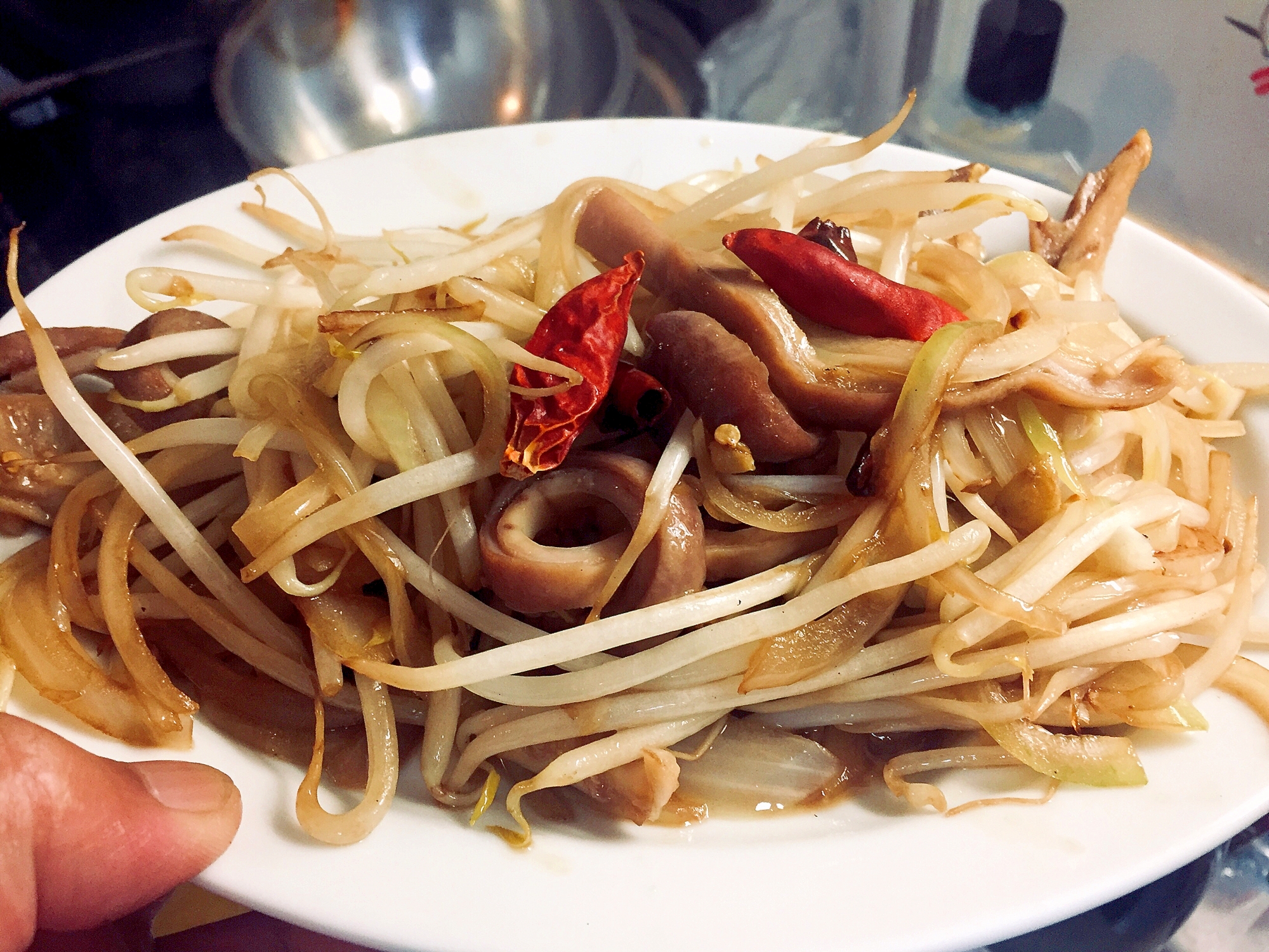 今日の定食 豚ガツともやしの辛子炒め レシピ 作り方 By 路地裏食堂 串揚げ始めました 予約受付中 楽天レシピ