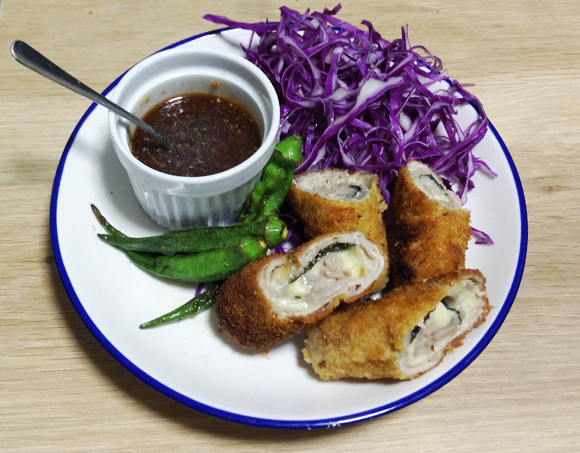 しそチーズロールカツ☆あげ焼きで！