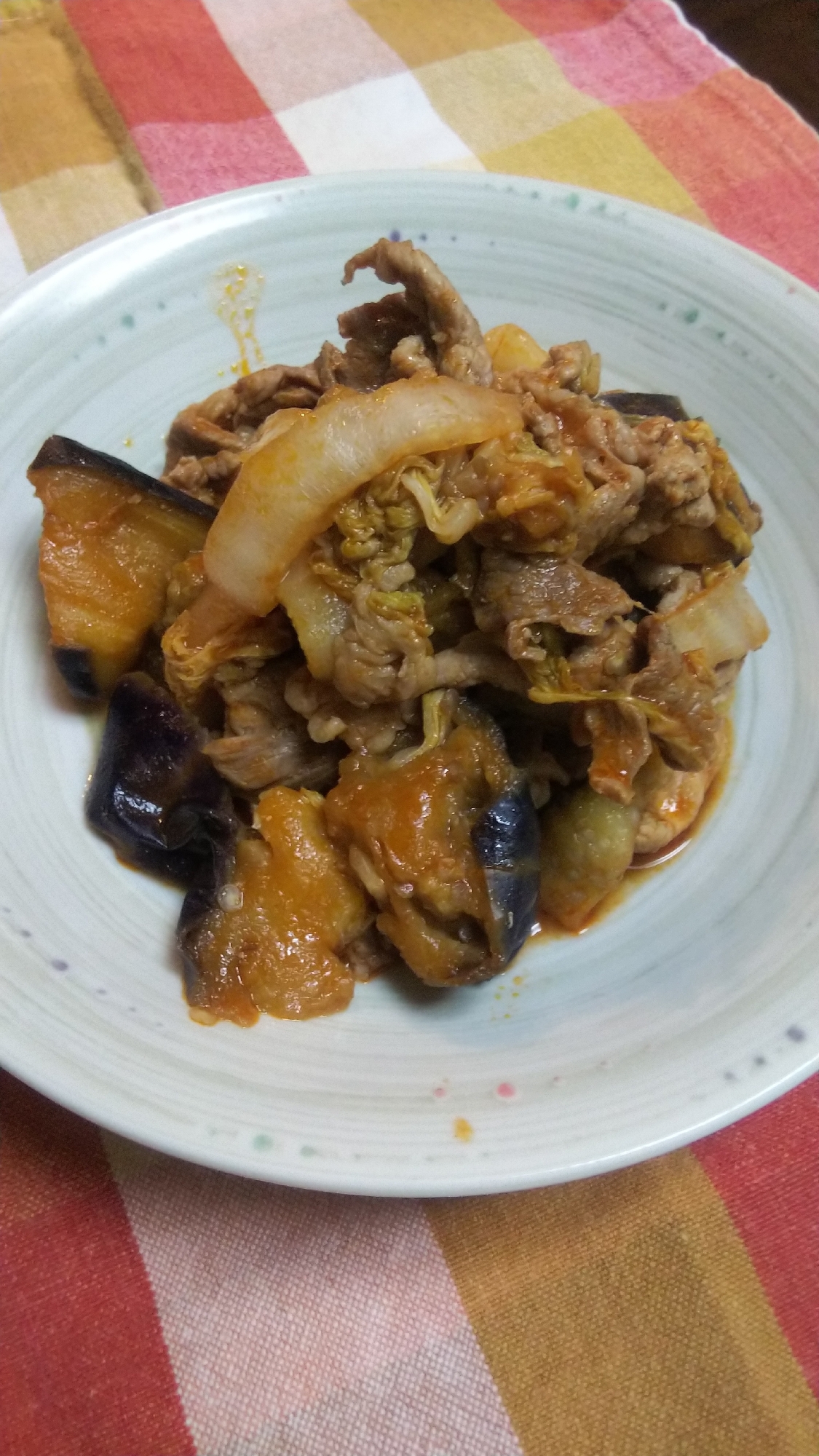 ご飯が進む☆豚肉と白菜・ナスのケチャポンソテー