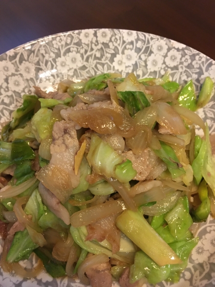 ＋生姜千切り❤豚肉＆野菜の炒め物♪（焼肉のタレ）