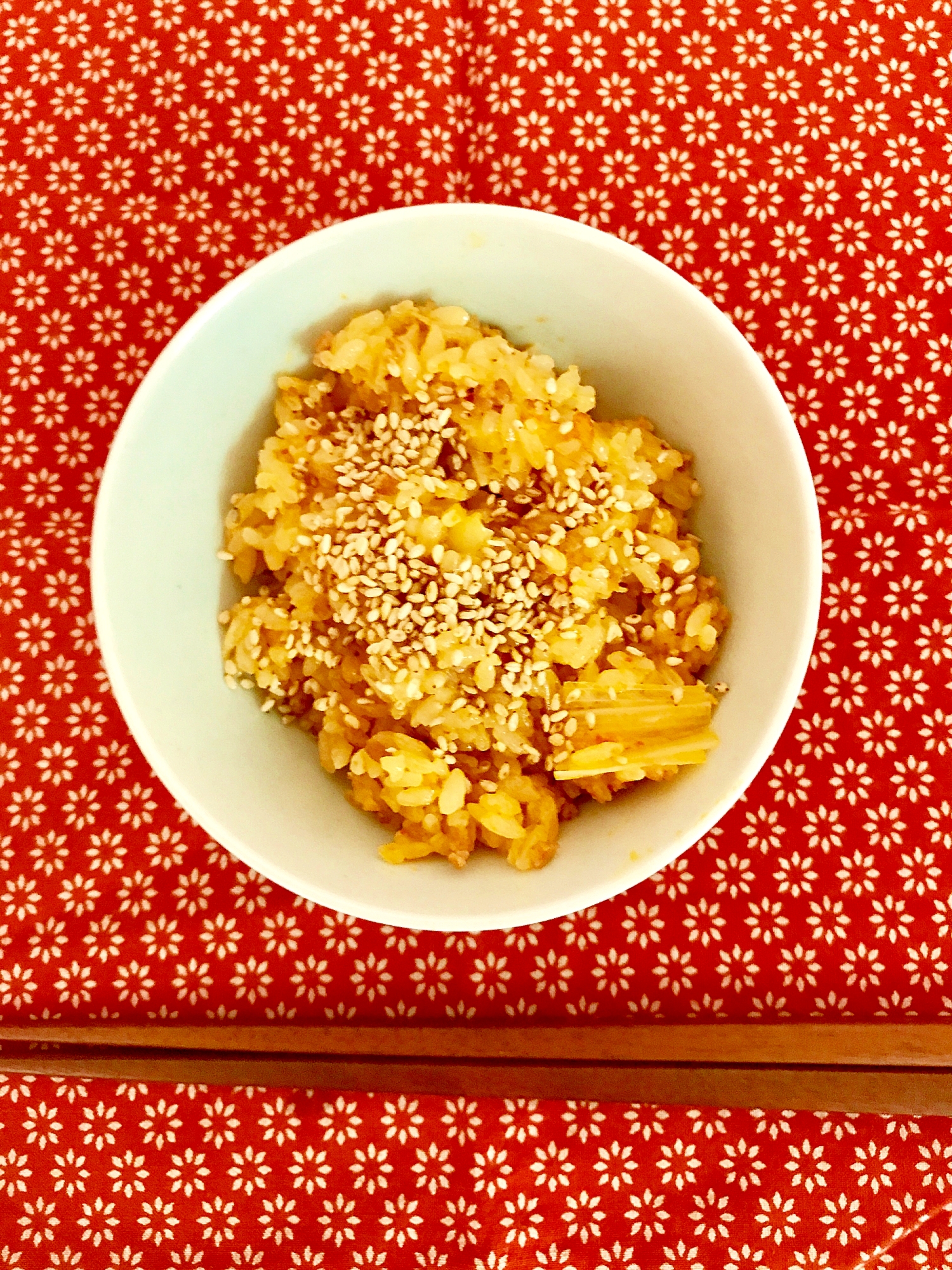 ちょっとだけ辛い ひき肉とネギの炊き込みご飯