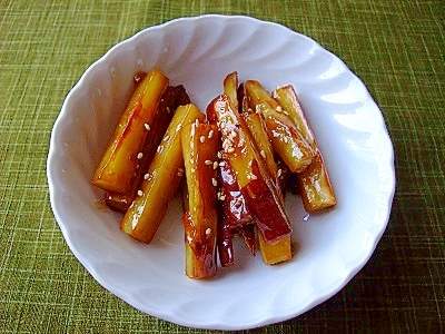 揚げ焼きで作る スティック大学いも