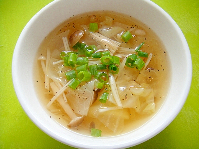 キャベツえのきしめじのスープ レシピ 作り方 By Mint74 楽天レシピ キャベツえのきしめじのスープ レシピ 作り方 By Mint74 楽天レシピ