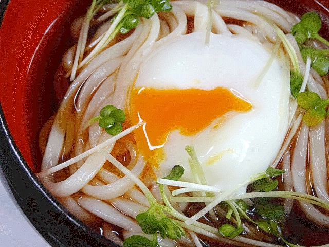 とろっとろ温泉たまご♪　「釜揚げうどん」