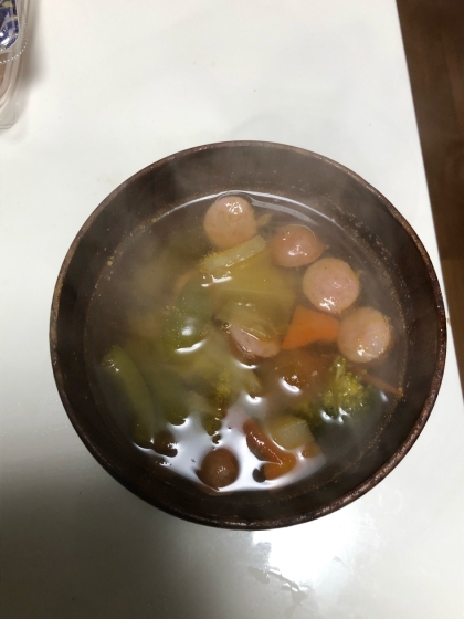 寒い時にとても暖たたまるスープでした！