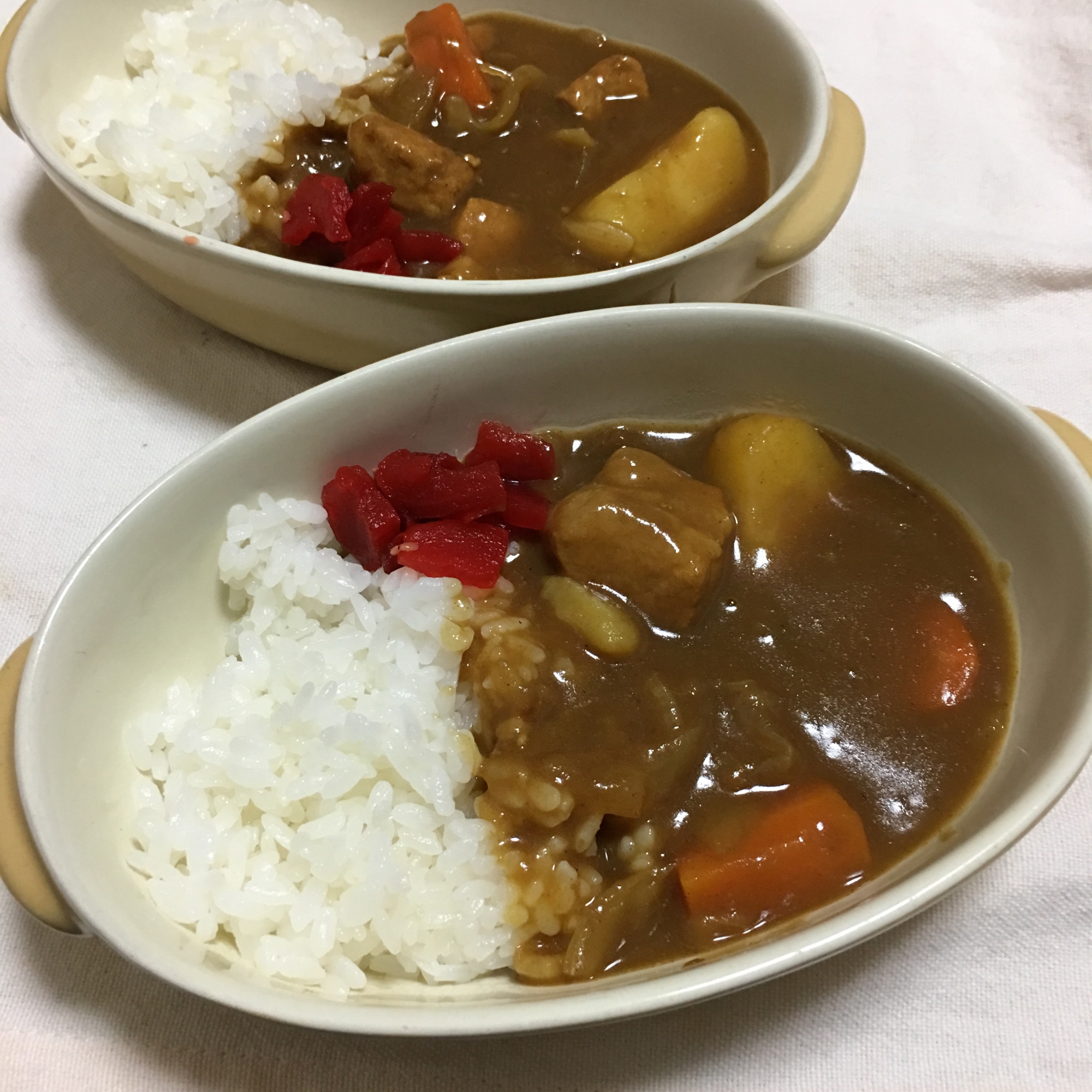 じゃが芋人参玉ねぎのゴロゴロポークカレー♡