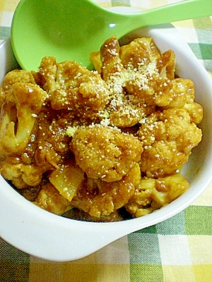 冷凍カリフラワーの簡単カレーソテー