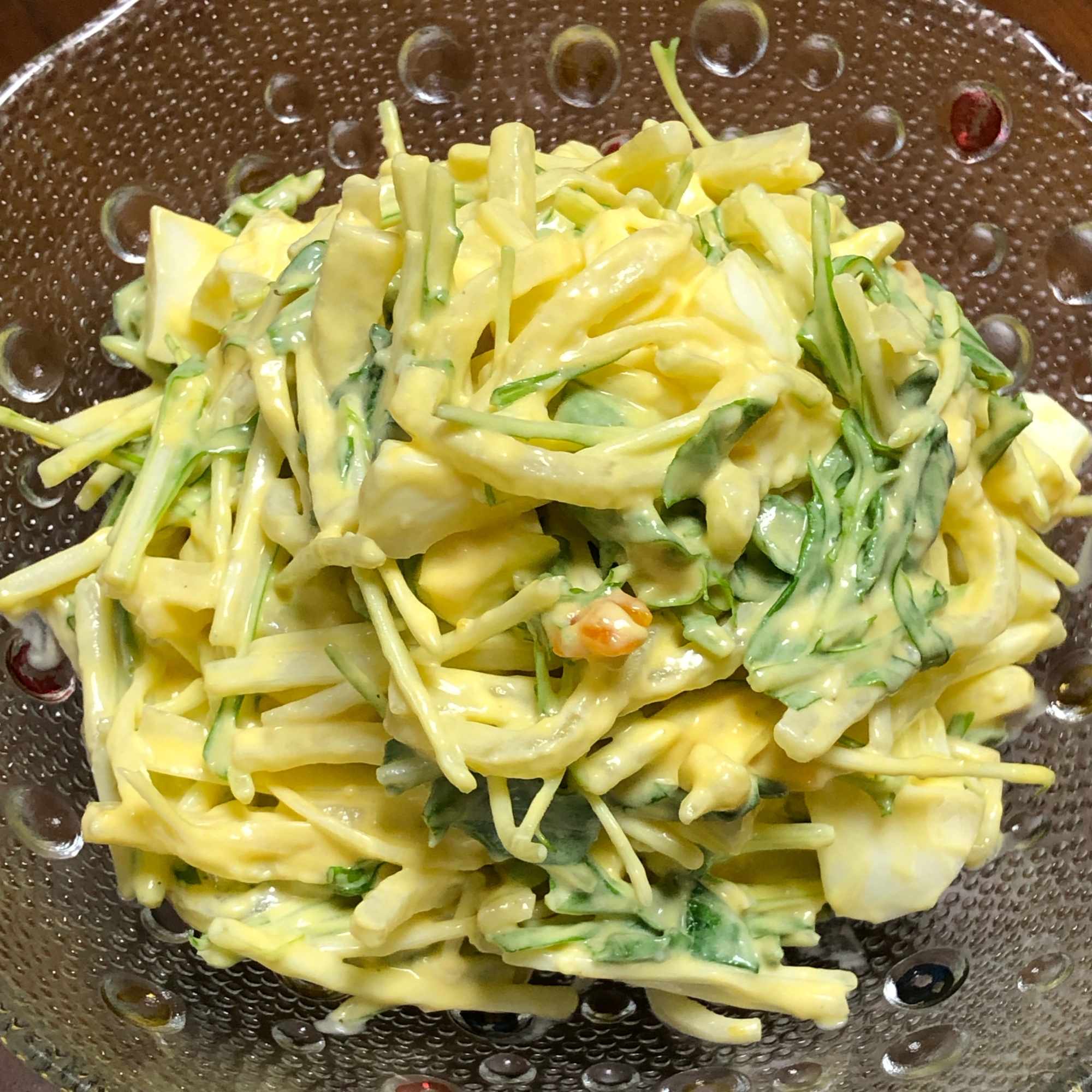 水菜と大根の卵サラダ