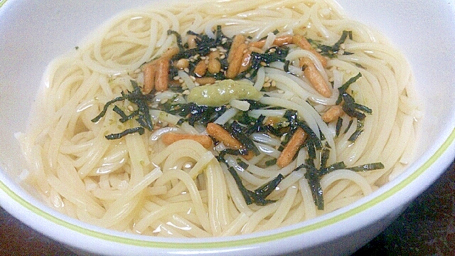 超簡単☆あつ旨お茶漬けパスタ