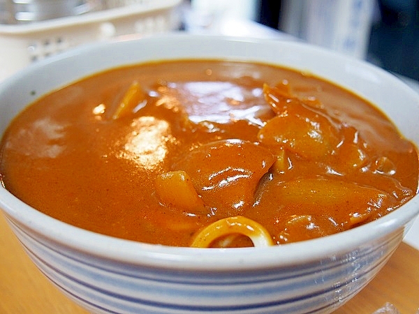 残りカレーのカレーうどん