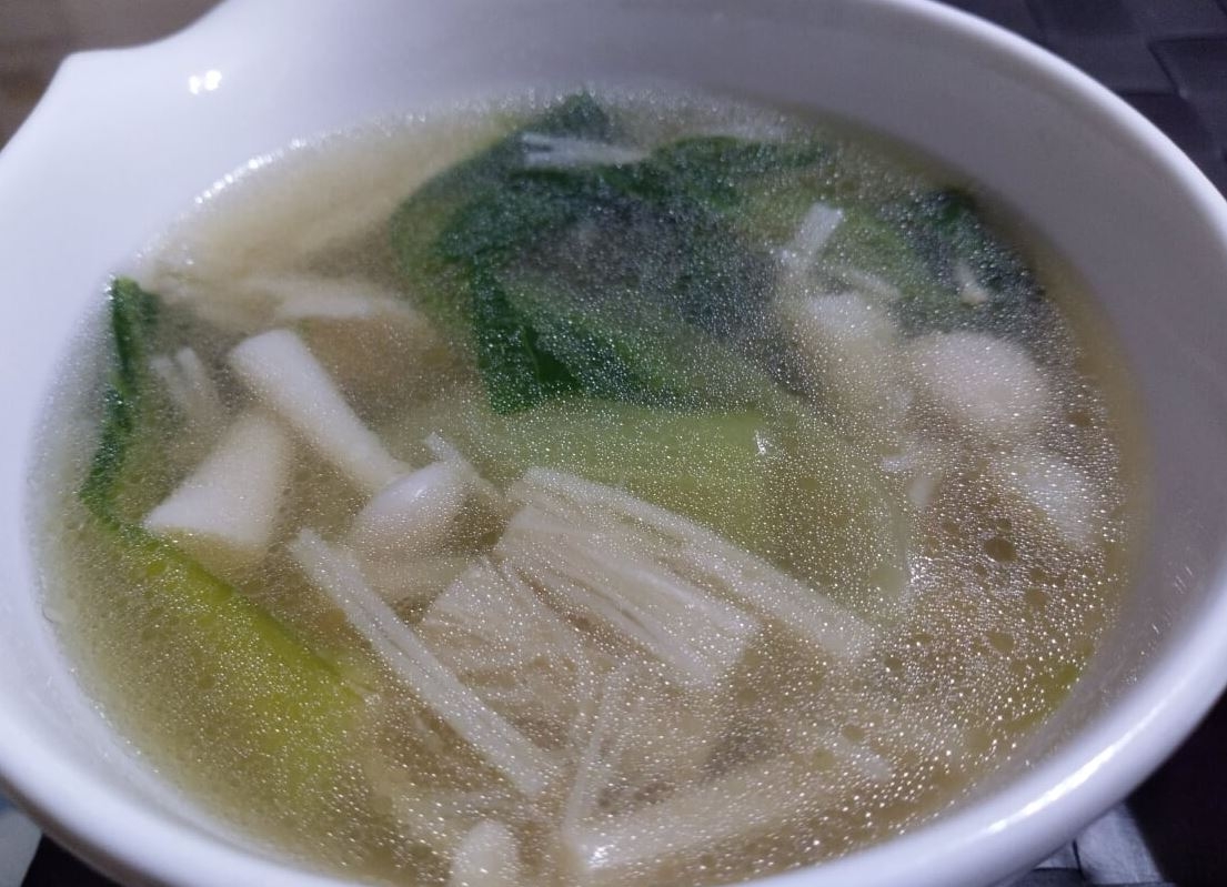 エビと青梗菜の中華スープ