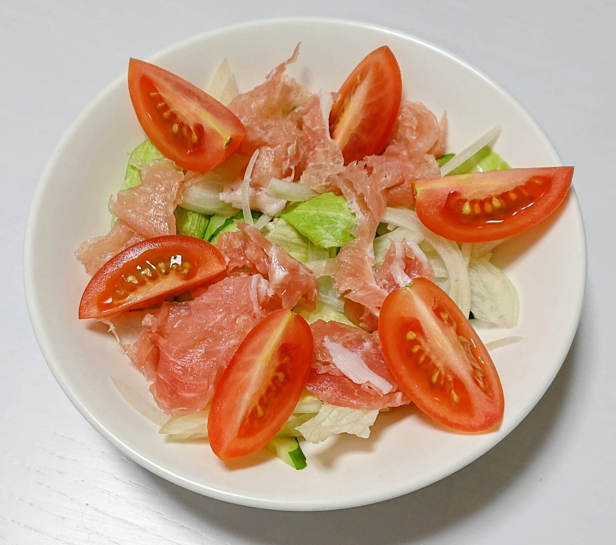 ◆超簡単 生ハムサラダ お好みの野菜でどうぞ
