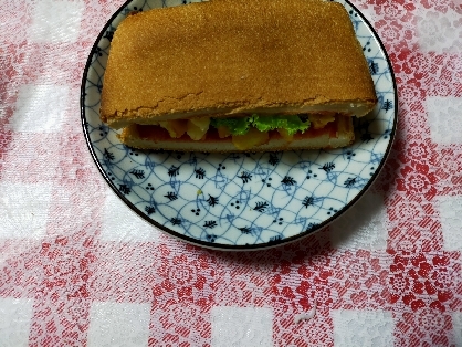 mimiちゃん(*ˊ˘ˋ*)｡こんばんは～♪:*°ポテトサンドイッチ美味しかったです٩(ˊᗜˋ*)و♪パンが端っこだけどꉂꉂ( ᵔᵔ◍)