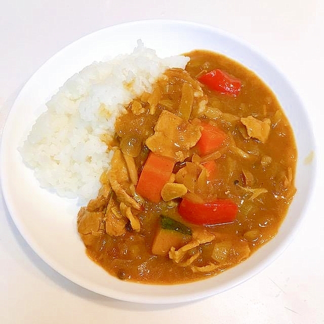 根菜とパプリカの♪ローストガーリックポークカレー