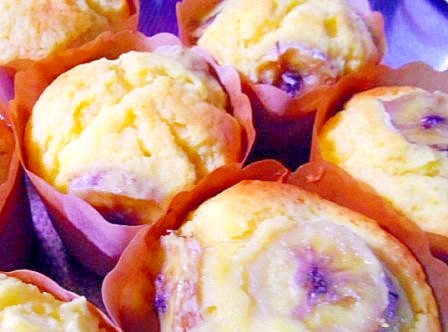 簡単おやつ ❤ バナナのカップケーキ