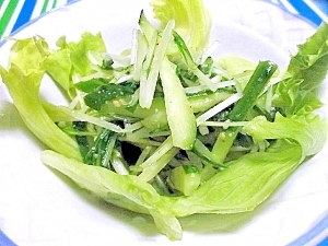 きゅうりと水菜の胡麻サラダ♡