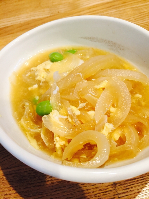 節約簡単おかず！新玉ねぎと 枝豆の 卵とじ