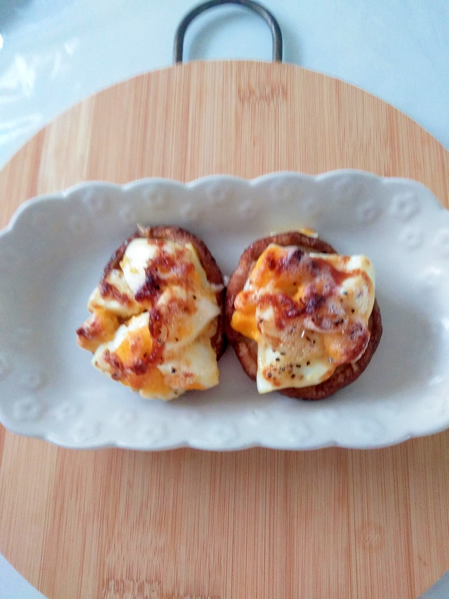 ジューシー椎茸のエッグ焼き