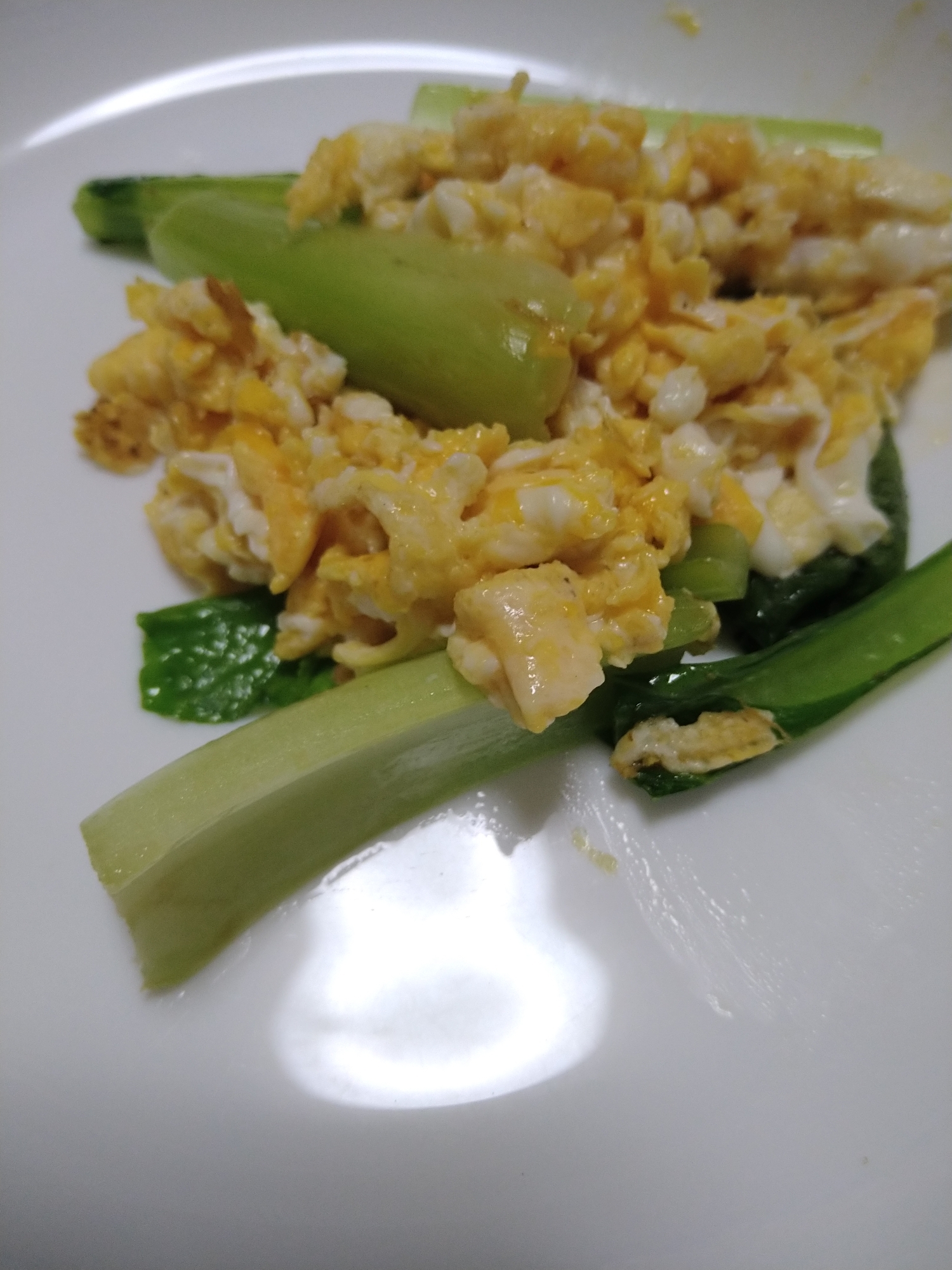 小松菜と卵炒め