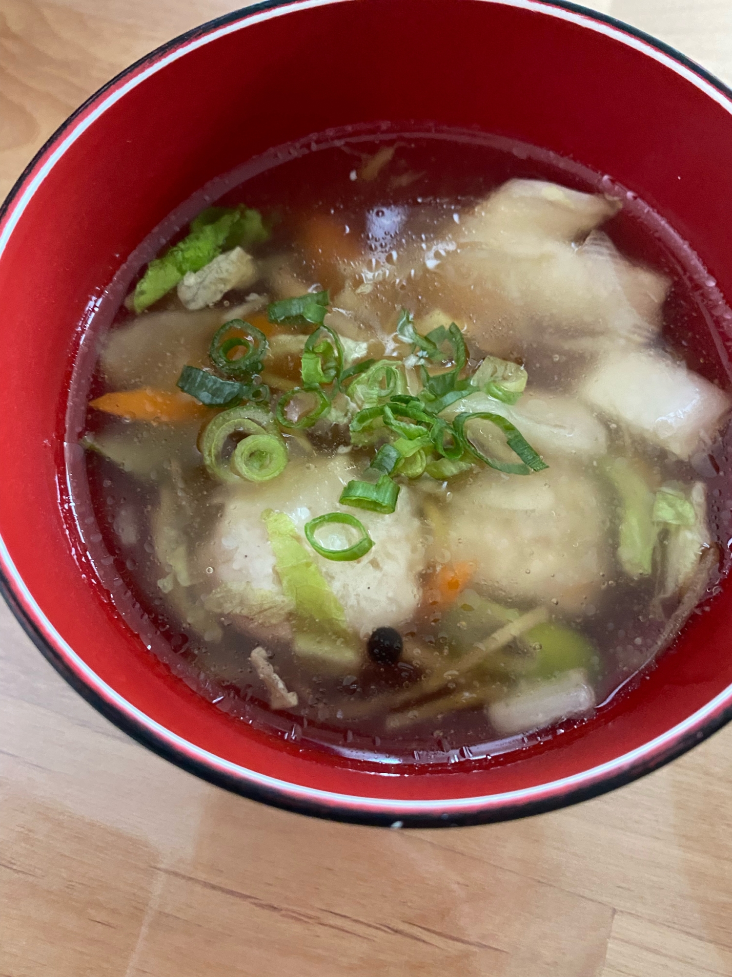 【寒い時期に温まる】鶏団子の生姜スープ