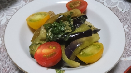 なす☘️トマトの甘酢和え