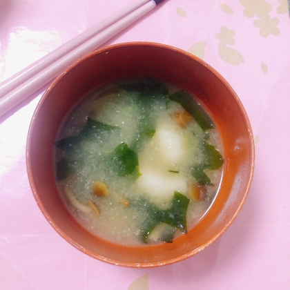 里芋と小松菜の味噌汁