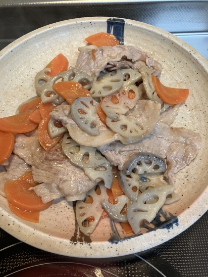 ごま香る♡超特急メイン♡れんこんと豚肉の甘酢炒め