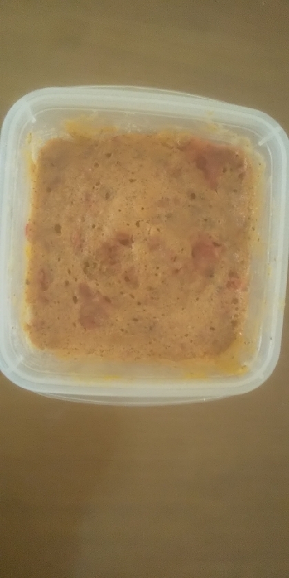 余っていたいちごもフォークで潰して入れてみました。小麦粉よりももっちり仕上がって、美味しかったです♪
