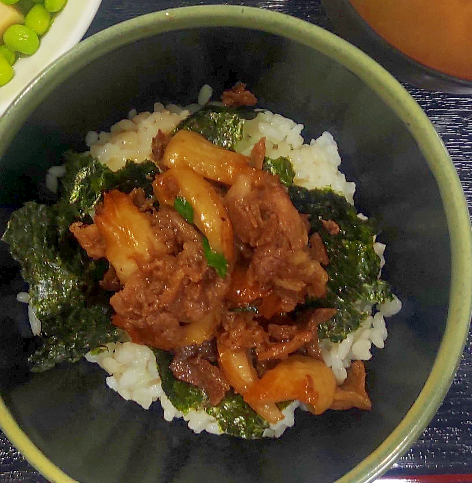 かさまし豚のり丼