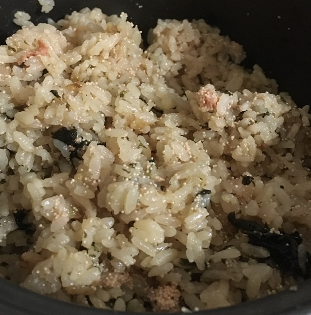 入れるだけ！明太子と海苔のご飯