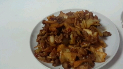 中華鍋で作る、ケチャップ味の野菜炒め