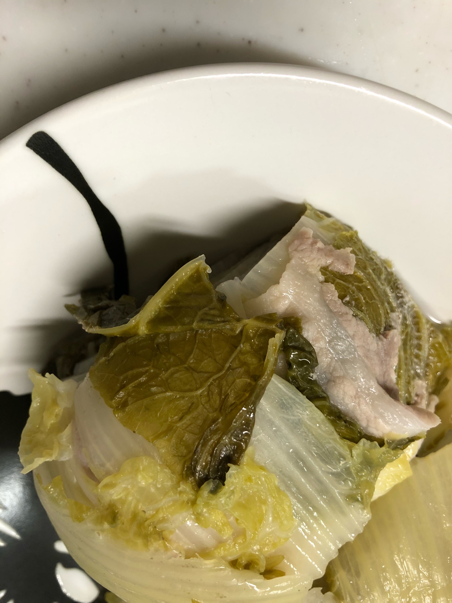 鶏がらスープの素✨豚肉と白菜のミルフィーユ(^^)