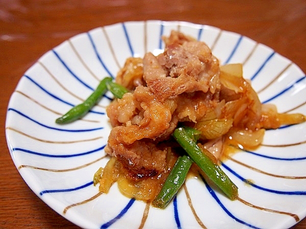 豚小間肉の味噌漬け焼き