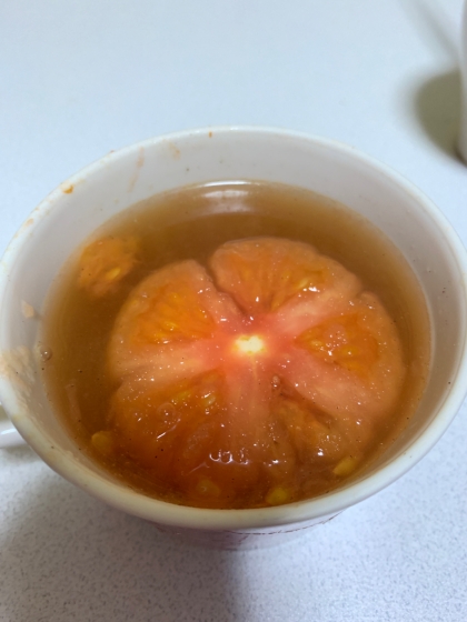 レンジで簡単★まるごとトマトスープ