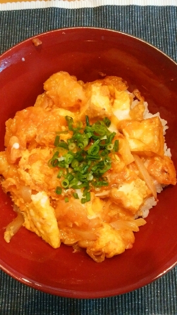 えびチリの残りでえびチリたま丼