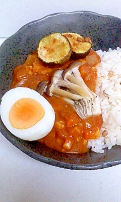 ホエーとトマトソース缶のカレー 水切ヨーグルト残で